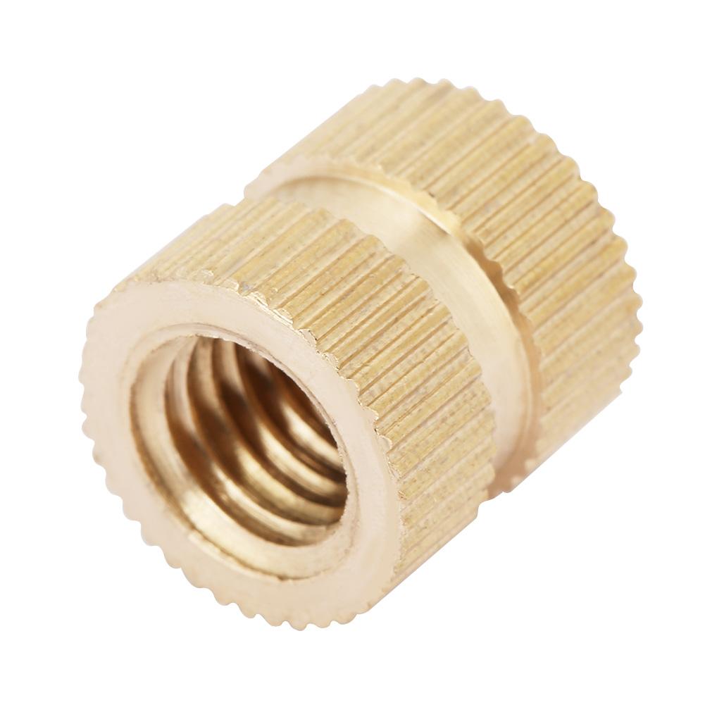 5mm Closed End Inlay Knurled Copper Nut Fastener Accessory Embedded Knurled Nut Set(M5*7)