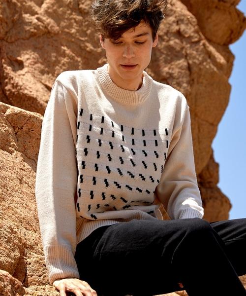 FILOBISKNOT Wool Logo Jacquard Knit_Ivory
