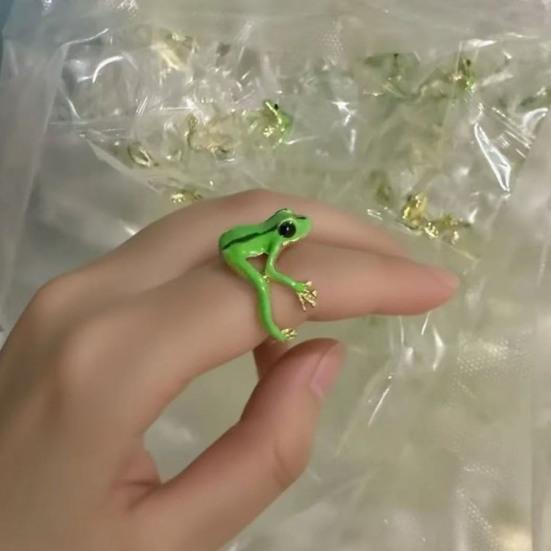 1/3Pcs Frog-Shaped Ring Set Alloy Electroplated Finger Ring Festivals Parties Dates Gatherings Accessories