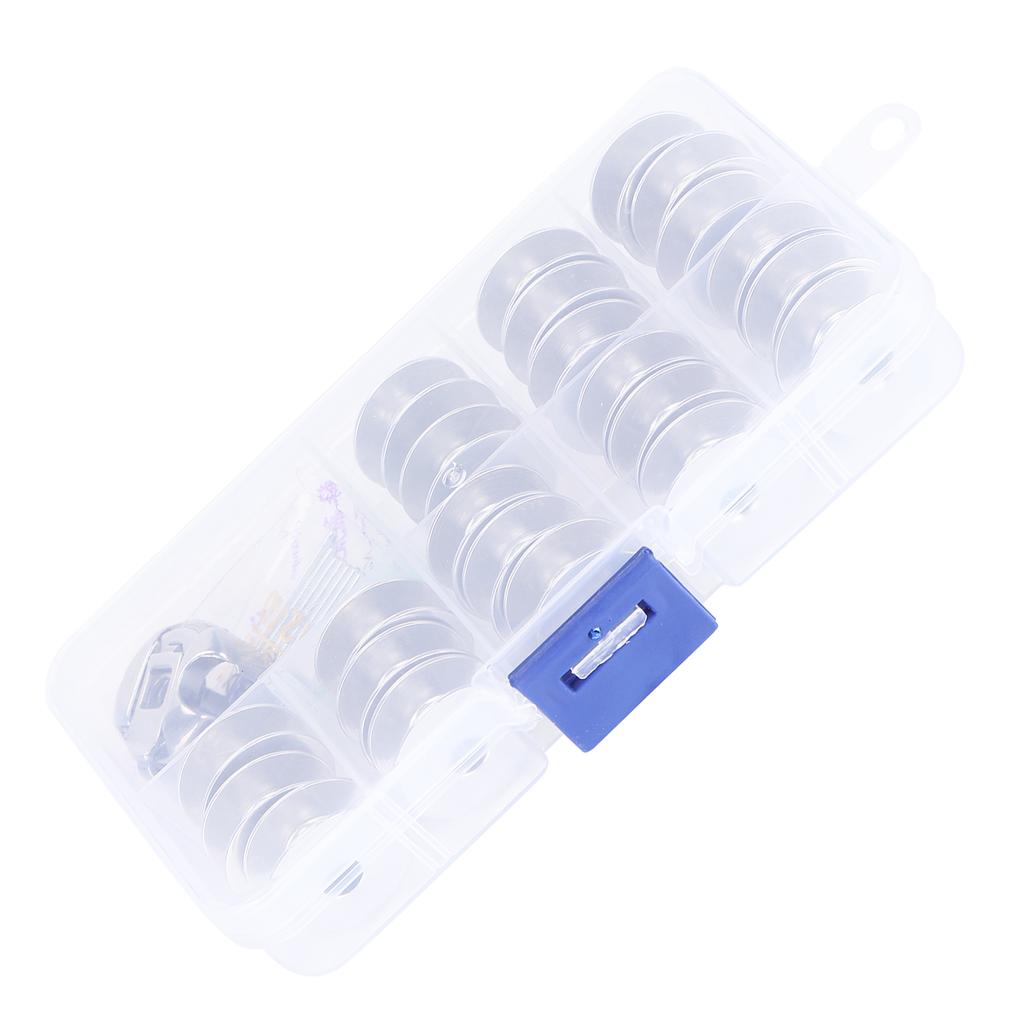 Szpulka do maszyny do szycia zestaw metalowych akcesoriów wymiennych ze schowkiem na nawlekacz igły