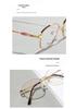 2025 Women’s Fashion Color-Changing Anti-Blue Light Metal Glasses with Flat Lenses - European & American Style