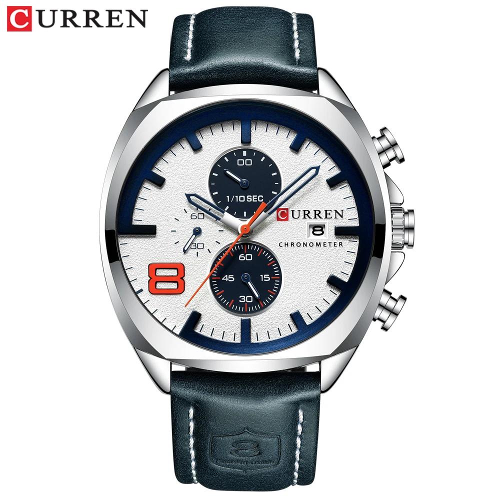 CURREN Men Watch Luxury Wristwatch Quartz Wristwatches Fashion Leather Punk Style Mens Watches Relogio Masculino