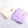 Portable Cosmetics Storage Bag Solid Color Vertical Travel Makeup Organizer Multi-Layer PU Cosmetic Organizer Outdoor