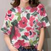 Summer Women Fashion T-shirt 3D Colorful Floral Printing Tops Tees Female Casual Short Sleeve Clothing Ladies Stylish Streetwear