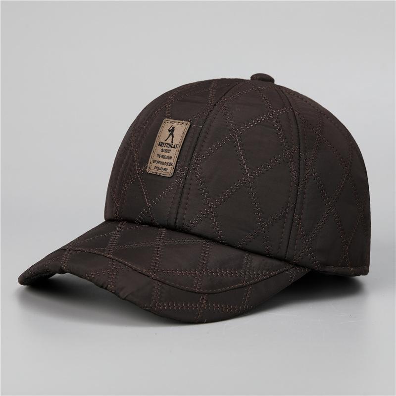 Autumn and Winter Men's Peaked Cap, Warm Ear Protectors, Thickened Outdoor Grandpa Hat, Baseball Cap