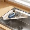 Triangular Sink Sponge Holder Hollowed Dish Drying Rack Dishcloth Sponge Stand  Bathroom