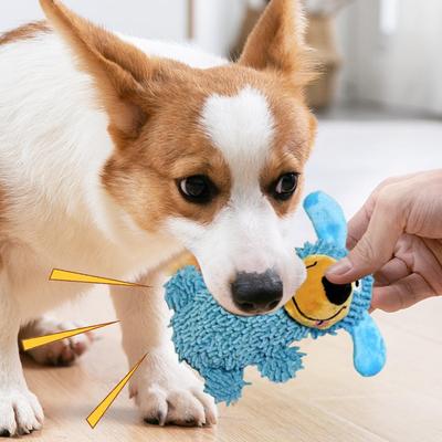 Dog Toys Chewers Cartoon Dog Plush Toys Pet Chew Games Pet Supplies Soft Doll For Indoor Outdoor Play Training Enrichment