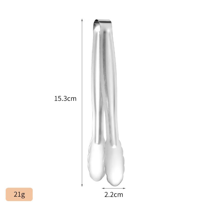 Zhizhou Plum Blossom Stainless Steel Ice Tongs, 6-inch (5-pack)