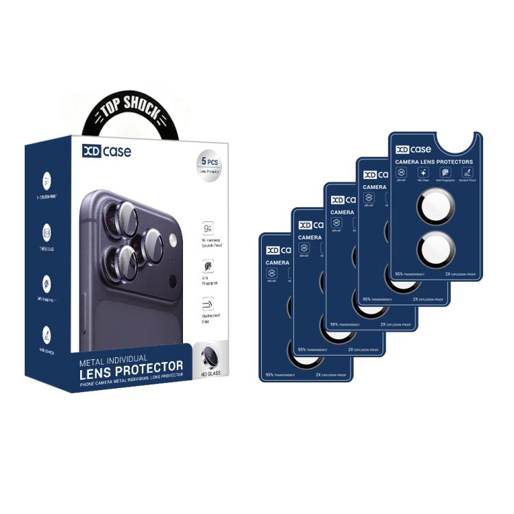 

XDcase 5pcs AF + AR Hawkeye Camera Lens Protector with Alignment Tool For iPhone 17 чорний