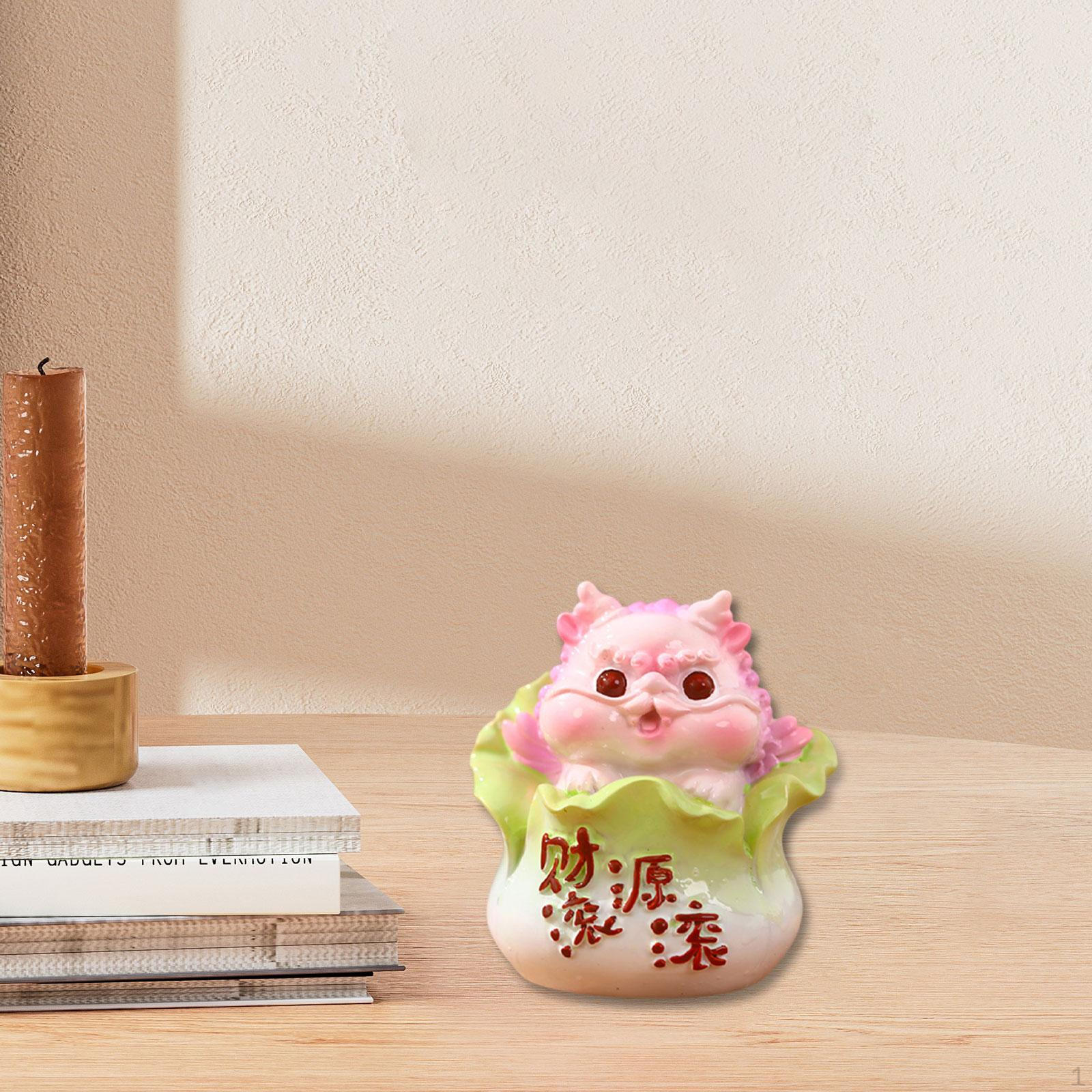 

Мультяшный розовый китайский орнамент 2,4x2,4x2,4 дюйма Креативный для выкладки на полке Универсальный настольный Style D