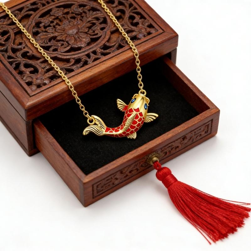 Elegant Fish Necklace Alloy Clavicle Chain Adjustable Length Neckchain For Women Fashion Jewelry Gift