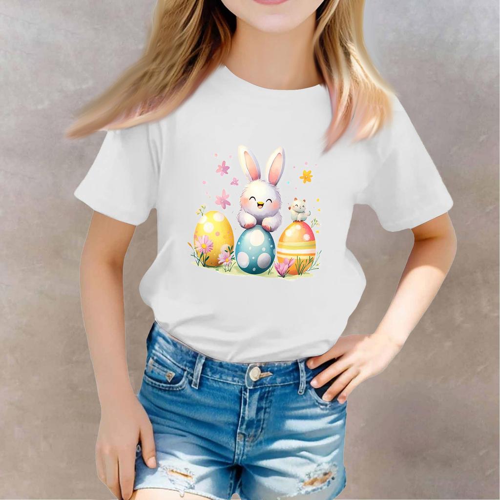 T-shirts för småbarnsflicka, pojkar, barntopp, pojkar och flickor, tryckt kortärmad t-shirt