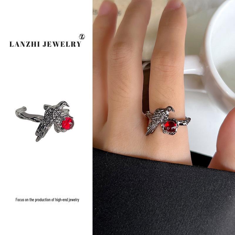 Bague chat Lanzhi en argent sterling 925 – Bijou de luxe léger pour index ouvert