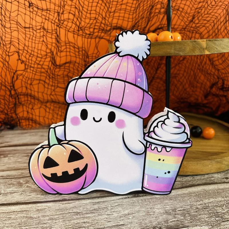1PC Cute Halloween Ghost Shaped Cartoon Ghost Figurine Craft Toy Ghost Ornament Home Party Creative Decoration