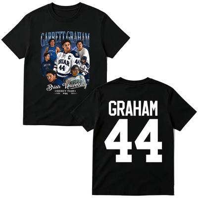 2026 Summer Unisex Vintage Top Fashion Tee Off Campus Garrett Graham 44 T-shirts Briar University Hockey T-shirt Gothic Cotton Oversized T-shirts