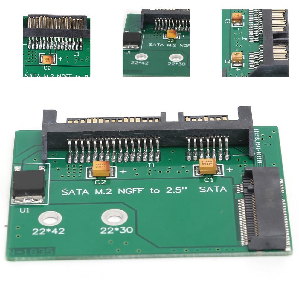 2.5 Inch M.2 NGFF SSD to 2.5in SATA3 Board SSD Converter Computer Hard Laptop Compatibility