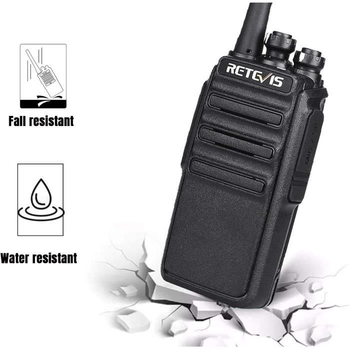 Talkie-Walkie - RETEVIS - RT24 Plus - Rechargeable - 16 Canaux - Pack de 4 Noir