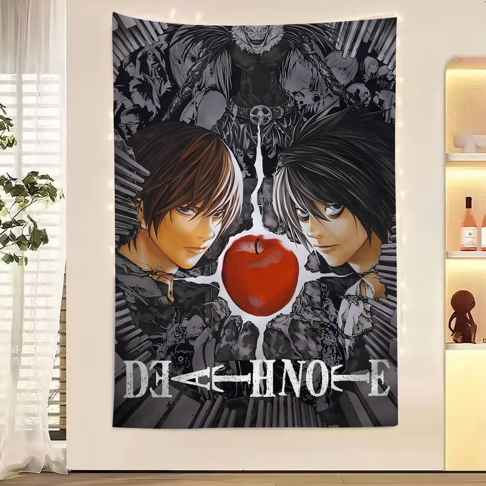 Anime DDeath NNote Japan Cartoon Tapestry Art Printing Japanese Wall Tapestry Anime Wall Hanging Home Decor