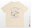 Large size 100kg high-end pure cotton short-sleeved t-shirt women's summer new loose American trendy brand design sense clothes
