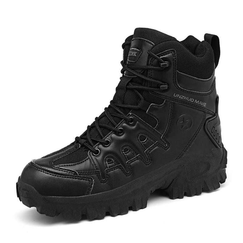 Military Tactical Boots Desert Combat Outdoor Army Hiking Shoes Waterproof Travel Shoes Leather Male Ankle Boots