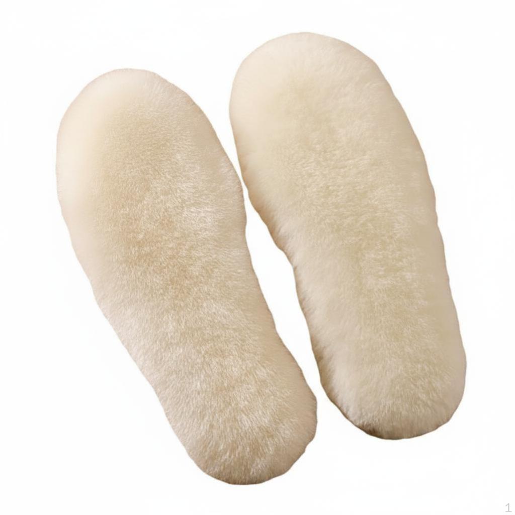 Wool Insoles, Plush Comfort Inserts, Women, Thick, SweatAbsorbing 35