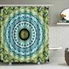 Green Blue Circular Mandala Shower Curtain For Bathroom Decor Modern Abstract Waterproof Fabric Print Shower Curtains From Home