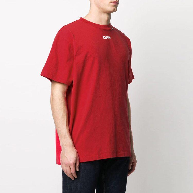 OFF WHITE T Shirts Men's Crew Neck Moderate Straight Fit OMAA038S201850042088