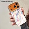Phone Case: 2D flat lambskin suitable for iPhone 18 17 16 15 14 13 Pro protective case, rainbow gradient, Christmas and Halloween gift