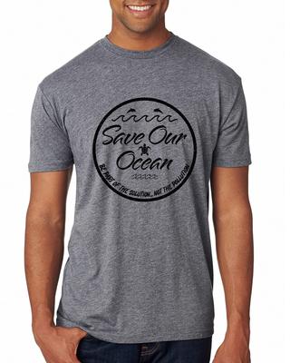 Save Our Ocean Be Part of The Solution Outdoor Men Premium Tri Blend T- Shirt