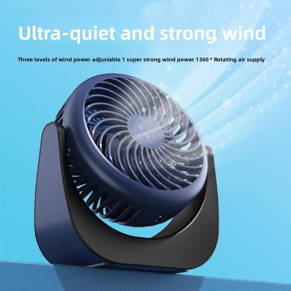 Air Turbo Tech Mini Portable Desk Fan Energy-Saving USB Rechargeable Fan Outdoor