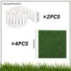 Mini-Zaun 35 Zoll Spielzeugzaun Holzhandwerk Panel Dekoration mit 4 Stück Kunstrasen für Kinder Indoor Outdoor Heimdeko Jungen