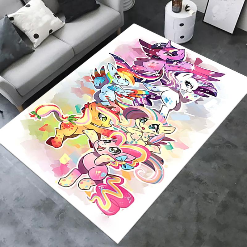 My Little Pony Chair Mat: Cute Cartoon Horse Rug for Home Decor, Office Carpet Gift