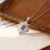Niche S925 Sterling Silver Necklace Natural Crystal Shell Pendant Topaz Peridot Garnet Clavicle Chain