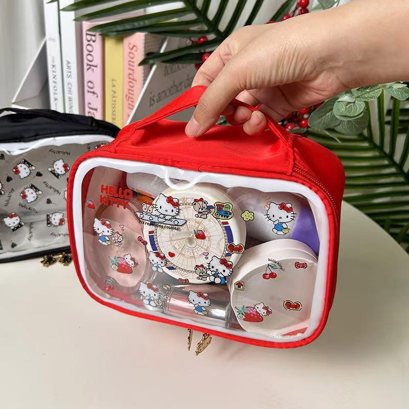 Girls Cosmetics Bag Large Capacity Transparent Pvc Makeup Storage Bag Portable Travel Wash Gargle Bag Waterproof