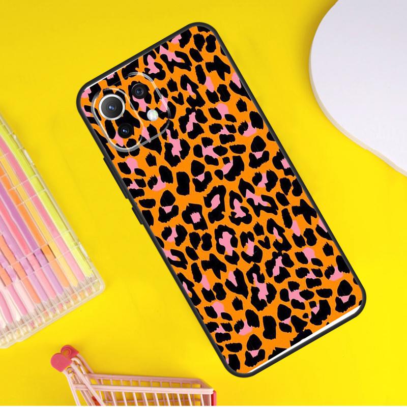 Leopard Print Effect Texture Cover For Xiaomi 14 Ultra 13 11T 12T 13T 14T Pro POCO X6 X7 Pro X3 X5 F3 F5 F6 M6 Pro Case