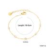 Premium retro emerald diamond bracelet temperament light luxury white zircon geometric stainless steel bracelet women