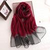 2024 New Solid Color Silk Acrylic Shawl Women'S Long Scarf With Gold Silk Sequin Scarf Autumn Sunscreen Scarf