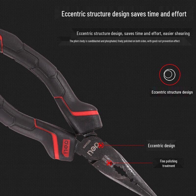 Deli 6-inch Multi-function Electrician Pliers