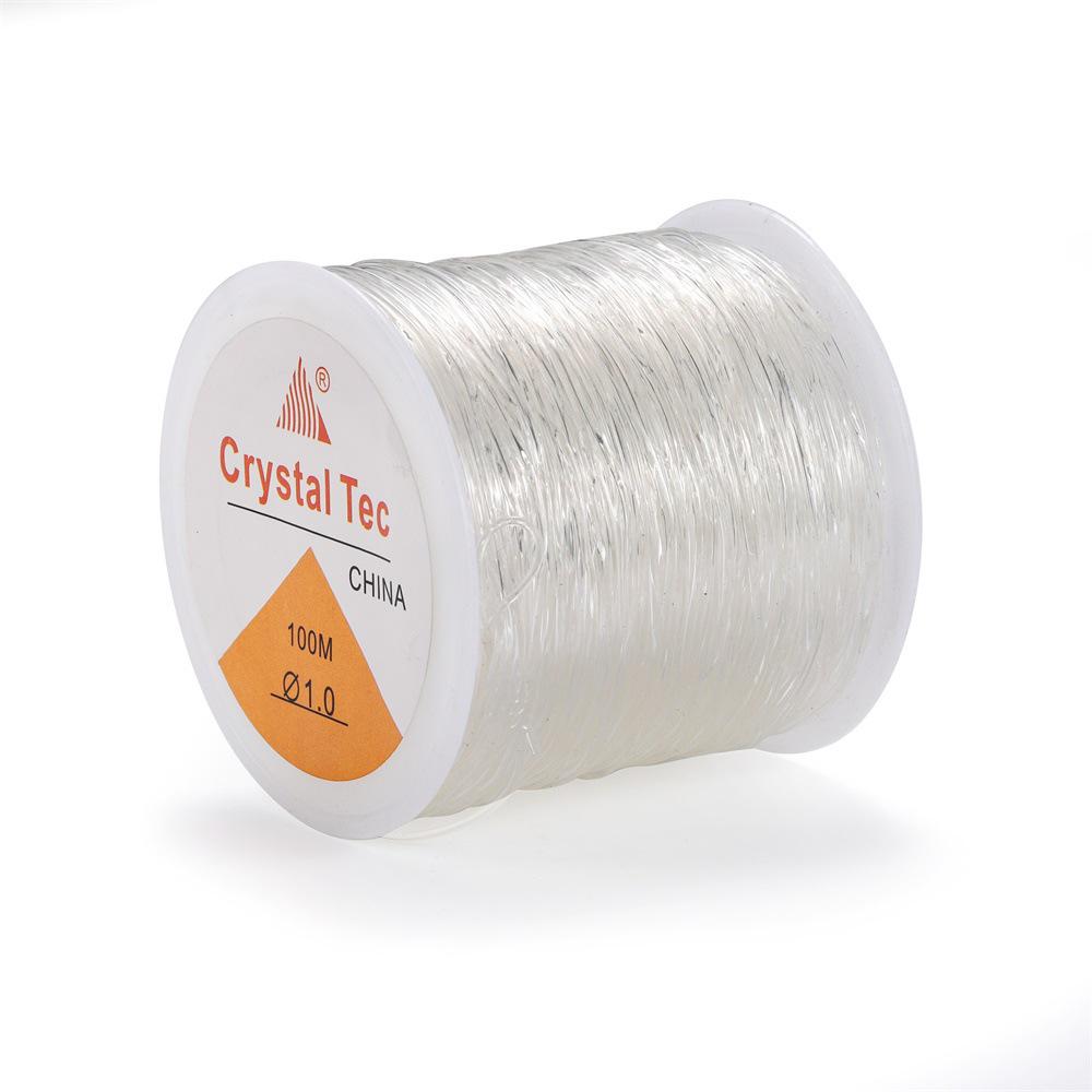 DIY Crystal Beading Line: Transparent Elastic Jewelry Cord for Bracelets & Beads