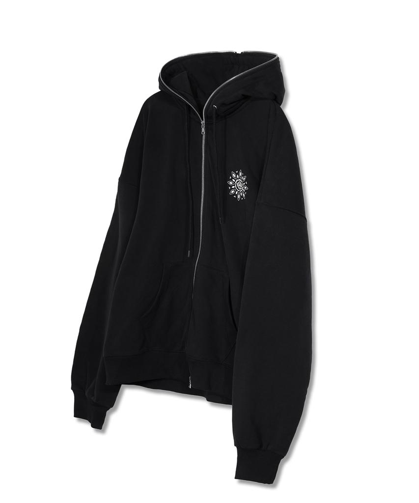 Verse One Paisley Logo Bandana Full Zip Hoodie Black/Green