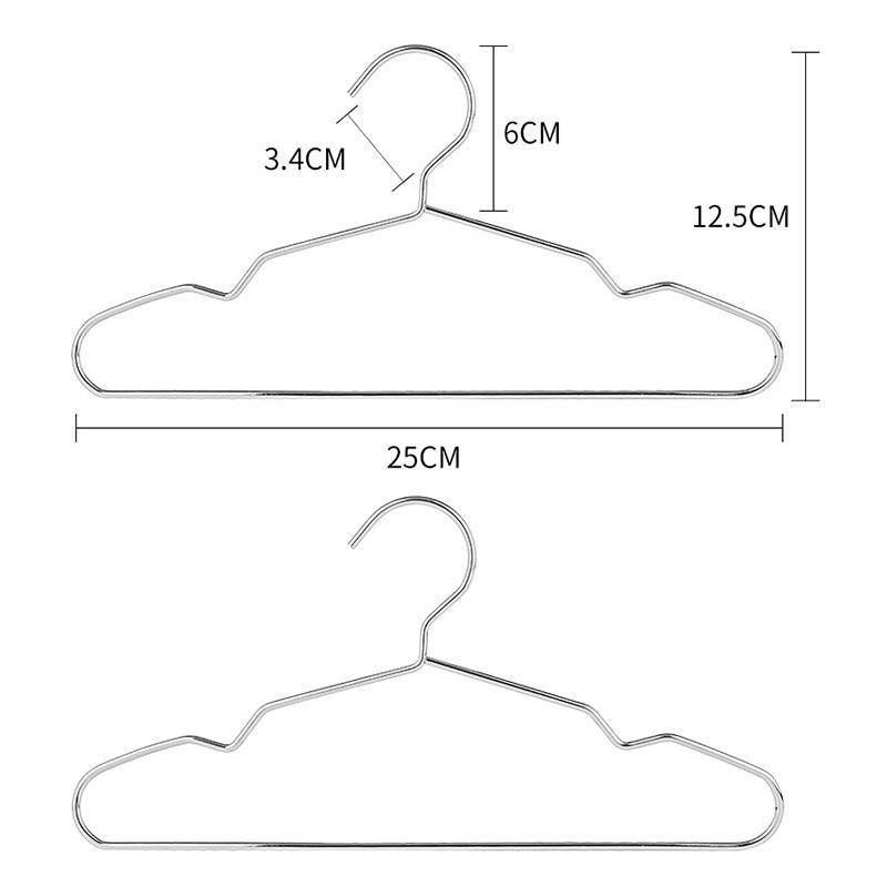 Baby Hangers Drying Rack Strong Small Metal Wire Pet Hangers For Dog Cat Gold Metal Clothes Shirts Hanger With Grooves