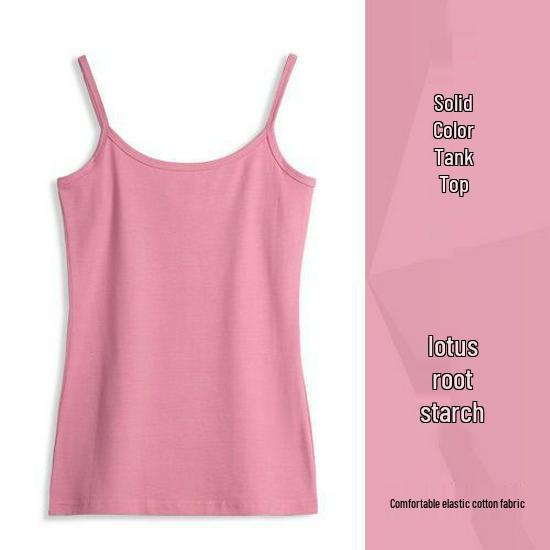 Women's Pure Cotton Black Camisole Vest – Small, Tight-Fitting, Sexy, Plus Size, Short Top for Summer/Spring.