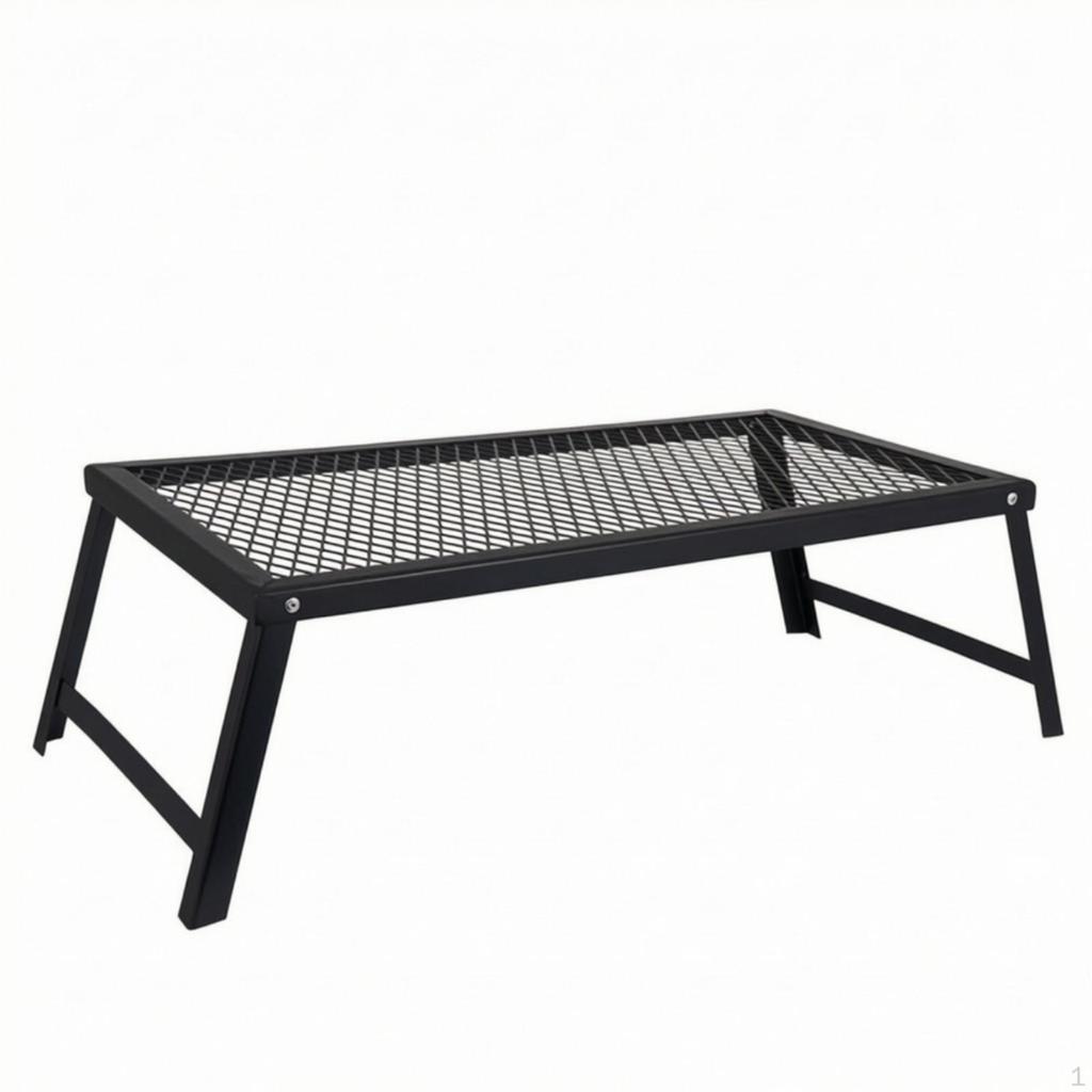Camping Table with Mesh Desktop Foldable Outdoor Folding Compact Furniture for Campers,