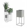 BLUMENTOPF Silber Metall Blumentopf Überzug Lorient 19x19x47cm