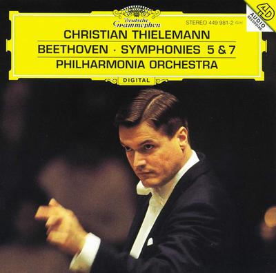 CD CHRISTIAN THIELEMANN, BEETHOVEN, PH - Simfoniile 5 & 7 4499812 Deutsche Grammo 1996 Germania Clasică Folosit