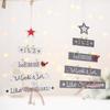 Wooden Whimsical Christmas Tree Ornaments Colorful Letter Features For Holiday Joy