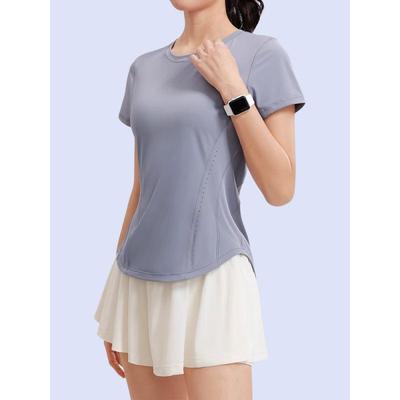 Women's Quick-Dry Fitness T-Shirt: Breathable, Slimming, Short-Sleeve Yoga & Running Wear