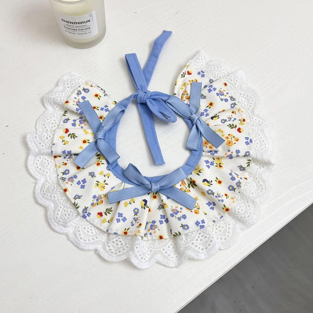 Floral Pattern Pet Bib Dress-Up Accessory Cloth Neckwear New Plush Toy Bib Plush Toy Accessories