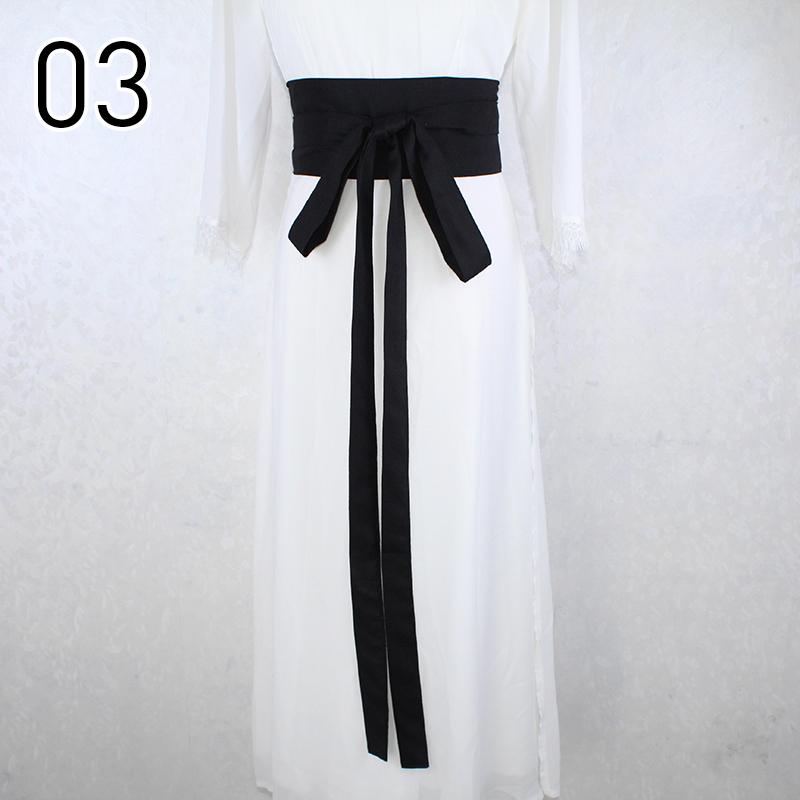 360cm Traditional Chinese Hanfu Waist Belt Cotton Linen Long Silk Sash Antique Elegant Solid Color Dress Decor for Women