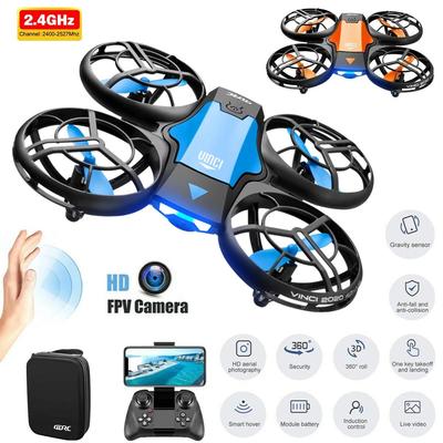 New V8  Induction Control RC Helicopter Toy Gift FPV  VR Mini Drone 4k HD Aerial Photography Folding Quadcopter with Camera